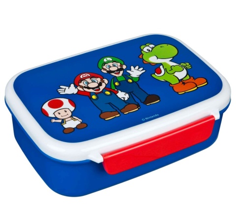 Bidon na wodę 500ml + śniadaniówka z przegródkami Super Mario