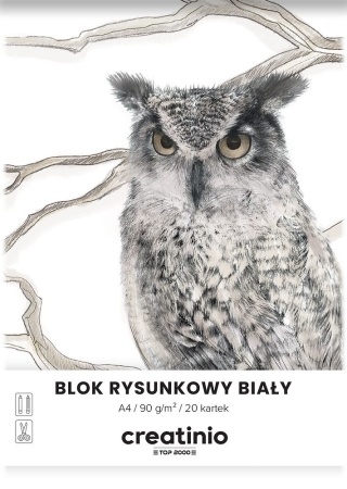 Blok rysunkowy A4 20 k 90 g TOP-2000 biały A4