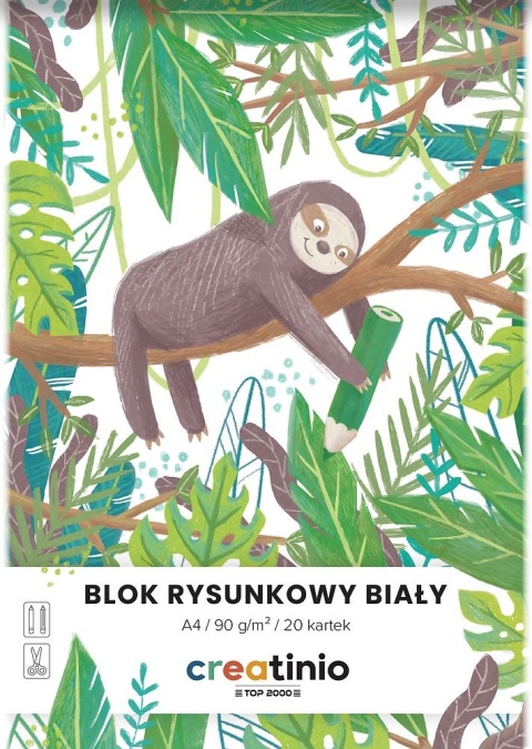 Blok rysunkowy A4 20 k 90 g TOP-2000 biały A4