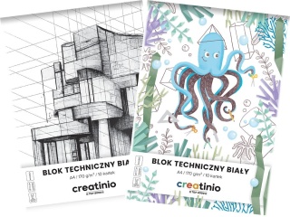 Blok techniczny A4 10 kartek białyCreatinio Top-2000 170 g/m2
