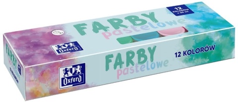 Farby Plakatowe 12 x 20 ml 12 kolorów pastelowe Oxford