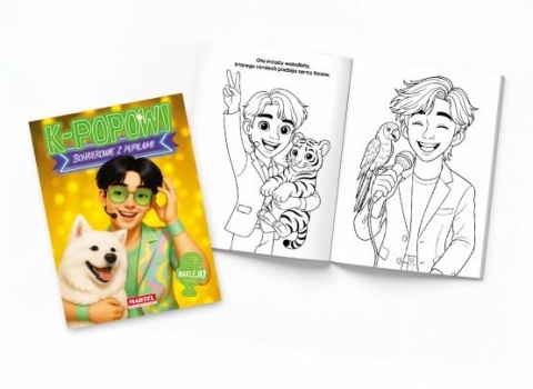 Kolorowanka z naklejkami K-popowi Bohaterowie z pupilami K-POP