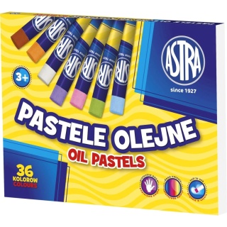Kredki Pastele olejne okrągłe Astra 36 szt.