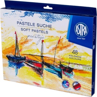 Kredki Pastele suche kwadratowe 48 szt. kolory Art&Hobby Prestige Astra