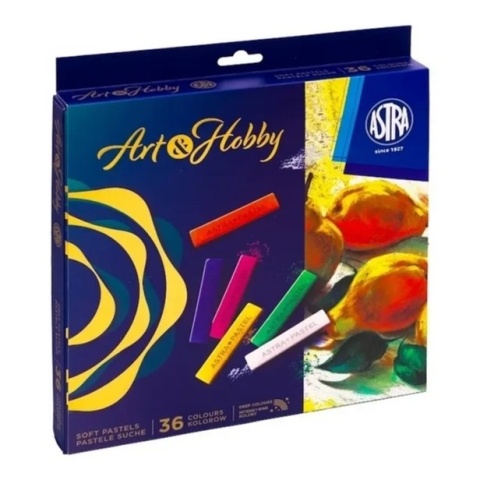 Kredki Pastele suche kwadratowe 36 szt. kolory Art&Hobby Astra
