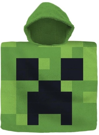 Minecraft poncho ponczo ręcznik kąpielowy plażowy bawełna 60x120 cm