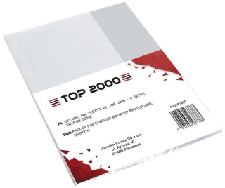 Okładka na zeszyt A5 krystaliczna PP90 op. zestaw 5 szt., Top 2000