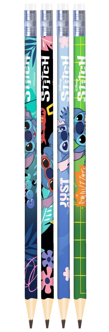 Ołówek z gumką Lilo i Stitch St.Majewski HB zestaw 4 szt.