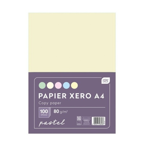 Papier ksero do drukarki A4 kolorowy PASTEL 80g/m2 100k 5 kolorów