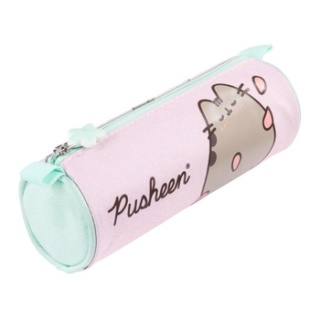 Piórnik tuba saszetka okrągły kot PUSHEEN PINK