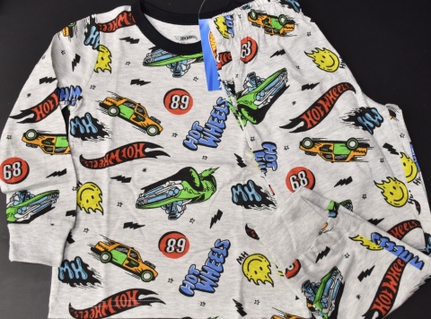 Piżama dziecięca Hot Wheels piżamka dla chłopca bawełniana 116