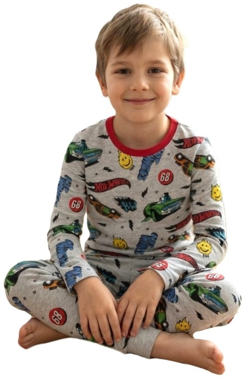 Piżama dziecięca Hot Wheels piżamka dla chłopca bawełniana 104