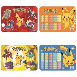 Podkładka na biurko Pokemon dwustronny laminowany tabliczka mnożenia 30x41