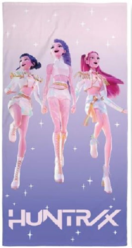 Ręcznik kąpielowy bawełniany plażowy Huntrix K-pop demon hunters 70x140