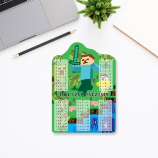 Tabliczka mnożenia dwustronna kompaktowa 14x20 cm Game Pixel Henry