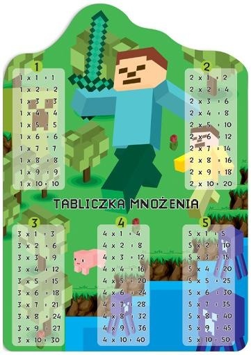 Tabliczka mnożenia dwustronna kompaktowa 14x20 cm Game Pixel Henry