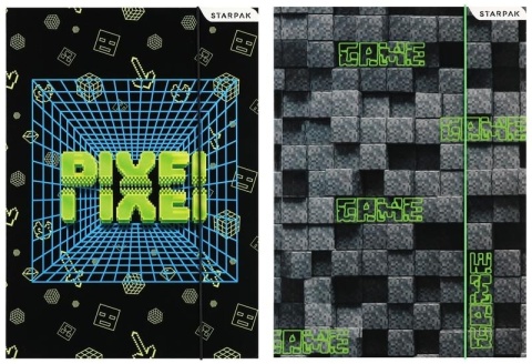 Teczka z gumką A4 na dokumenty szkolnagame pixel dla gracza 2 szt