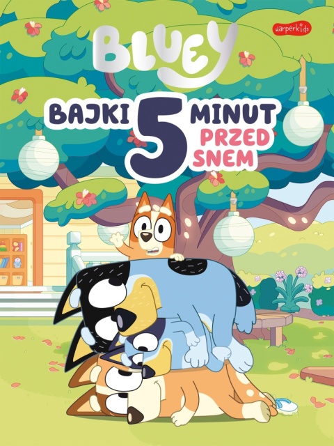 Bajki 5 minut przed snem Bingo i Bluey Blue + poduszka velvet kształtka