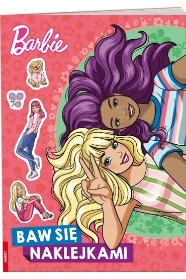 Barbie baw się naklejkami zadania rebusy łamigłówki