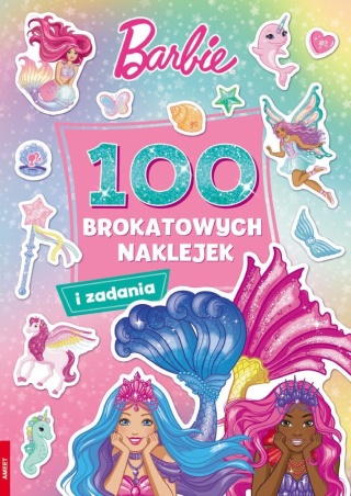 Barbie syrenki 100 brokatowych naklejek zadania rebusy labirynty