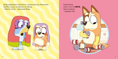Bingo i Bluey Babunie Moja czytanka opowiadanie dla dzieci+ poduszka velvet