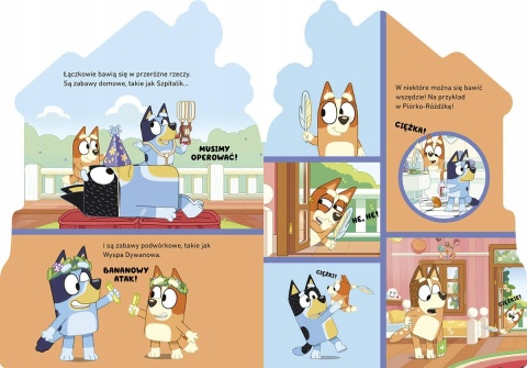 Bingo i Bluey W domu rodziny Łączków książka sztywnokartonowa kształtka