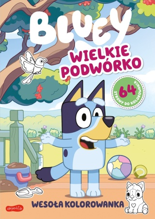 Bluey Wielkie podwórko kolorowanka Blue 64 strony do kolorowania