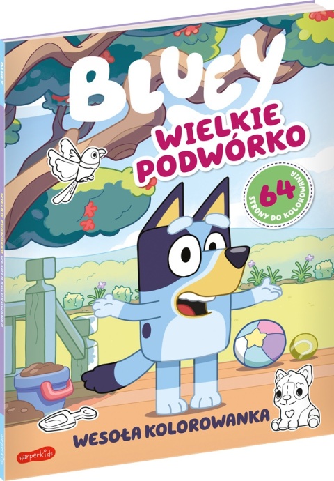 Bluey Wielkie podwórko kolorowanka Blue 64 strony do kolorowania