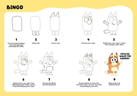 Bluey I Bingo pieski Jak narysować