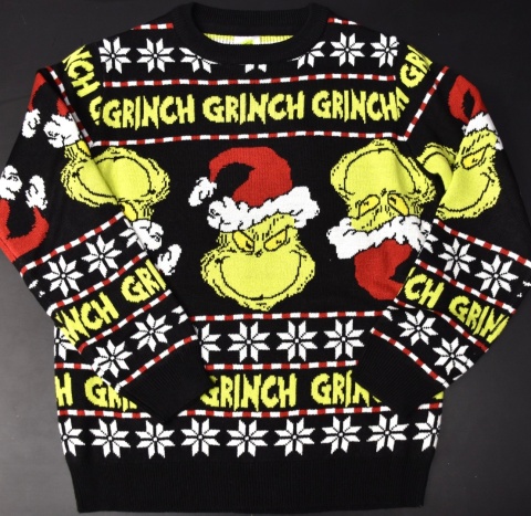 Sweter chłopięcy Grinch jesień zima świąteczny młodzieżowy 134/140