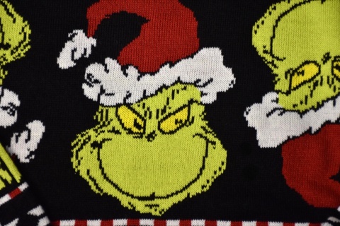 Sweter chłopięcy Grinch jesień zima świąteczny młodzieżowy 134/140
