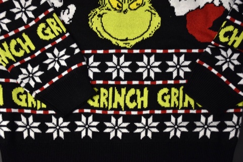 Sweter chłopięcy Grinch jesień zima świąteczny młodzieżowy 134/140