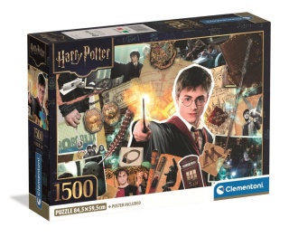 Harry Potter układanka 84,5x59,5cm Puzzle Clementoni 1500 EL 31745