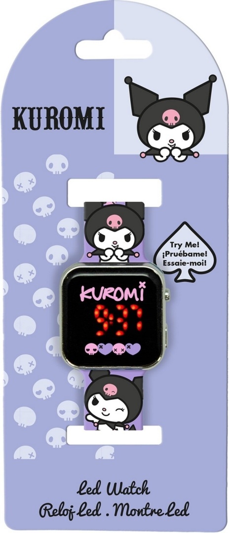 Hello Kitty My melody Kuromi kotek zegarek dziecięcy na rękę cyfrowy LED