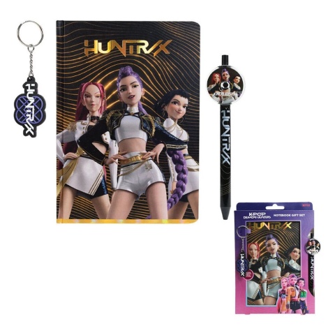 K-POP Demon Hunters Huntrix pamiętnik + długopis brelok zestaw prezentowy