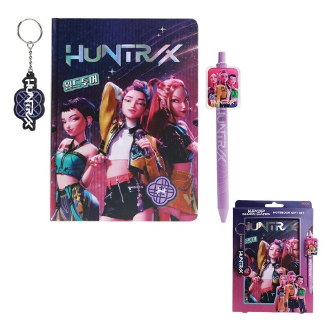 K-POP Demon Hunters Huntrix pamiętnik + długopis brelok zestaw w pudełku