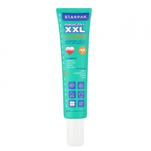 Klej uniwersalny magiczny w tubce XXL do papieru drewna ceramiki tkanin 45g