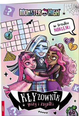 Kłyzownik Quizy i zagadki łamigłówki Monster High w środku naklejki