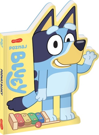 Książka kształtka sztywno kartonowa Poznaj Bluey Blue