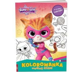 Superkoty Kolorowanka według kodu dla dzieci nauka spostrzegawczości wiek 3+