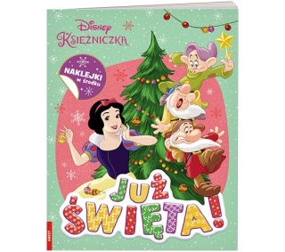 Księżniczki Disney świąteczne rebusy zadania naklejki Już Święta