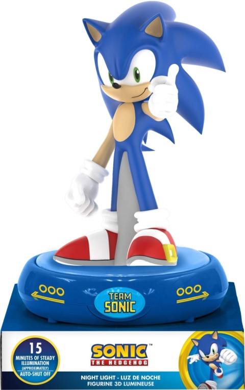 Lampka LED na baterie nocna 3d Sonic Jeż figurka