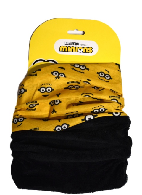 Komin szalik dziecięcy Minionki opaska ocieplany dla chłopca jesień zima