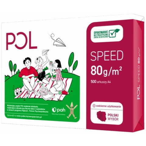 Papier KSERO biały POLSPEED A4 80G 500 ark