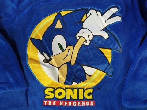 Piżama dziecięca Jeż Sonic piżamka dla chłopca Welurowa długa 110