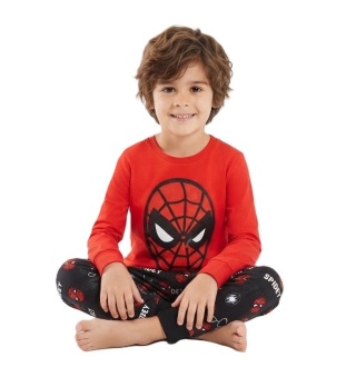 Piżama dziecięca Spiderman piżamka dla chłopca Welurowa długa 134