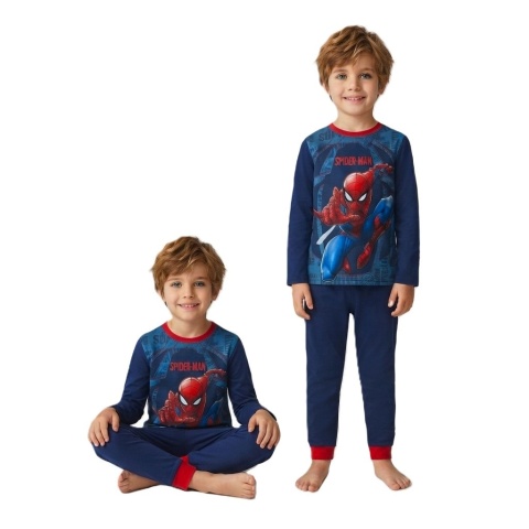 Piżama dziecięca Spiderman piżamka dla chłopca bawełniana długa 116