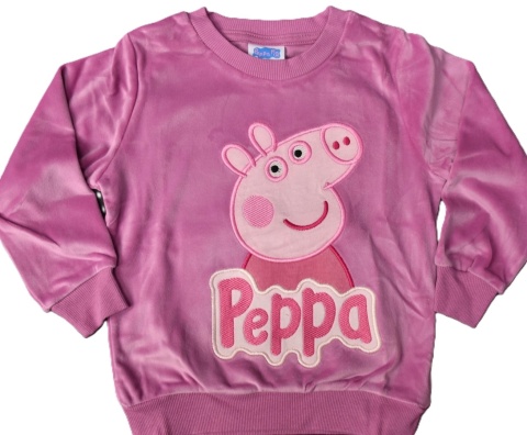 Zestaw Świnka Peppa Płaszcz przeciwdeszczowy + Bluza velvet 110