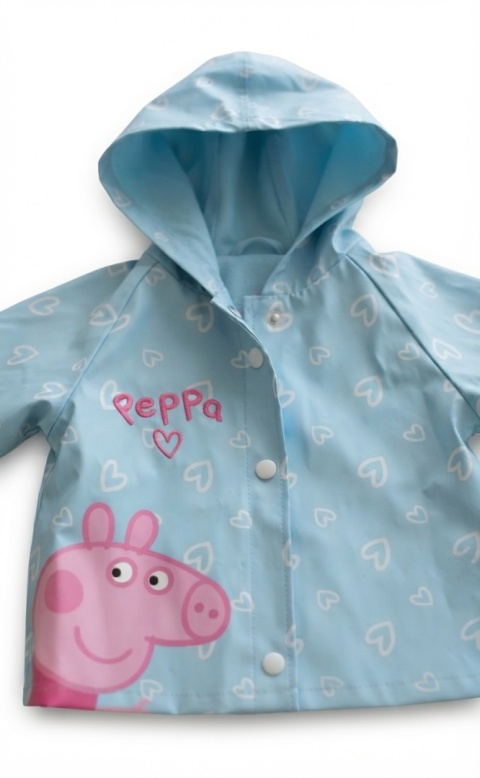 Zestaw Świnka Peppa Płaszcz przeciwdeszczowy + Bluza velvet 98