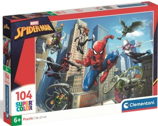 Puzzle 104 Clementoni Spiderman i przyjaciele w mieście 25012 38x27 cm